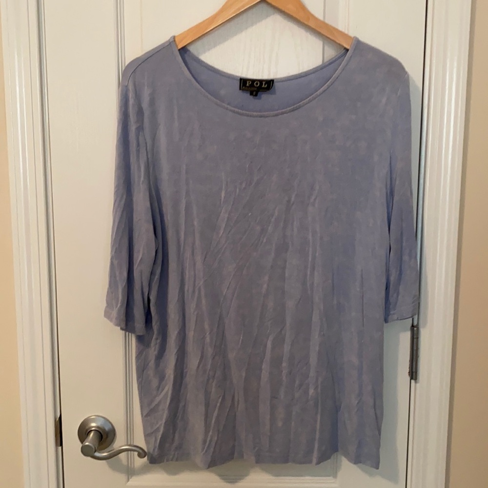 POL blue mineral wash top